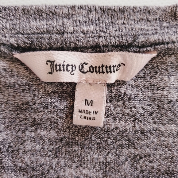 1143 * Juicy Couture Twist Front Hem Top Gray Size M - Picture 4 of 11